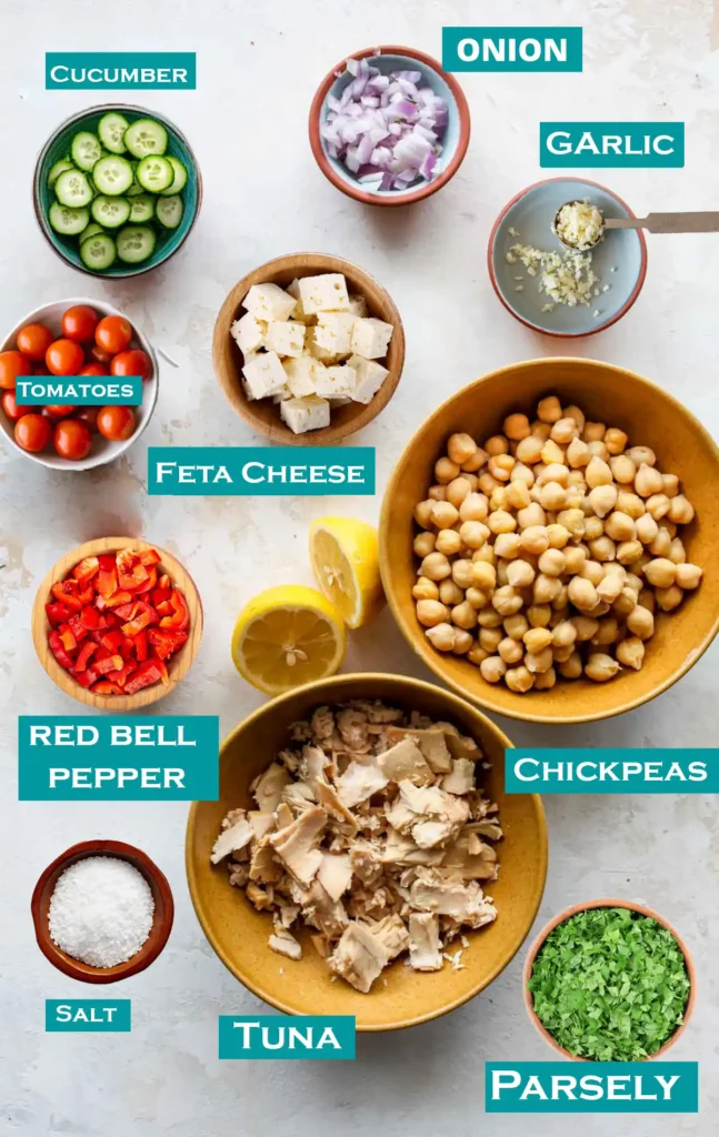 Chickpea Tuna Salad Ingredients