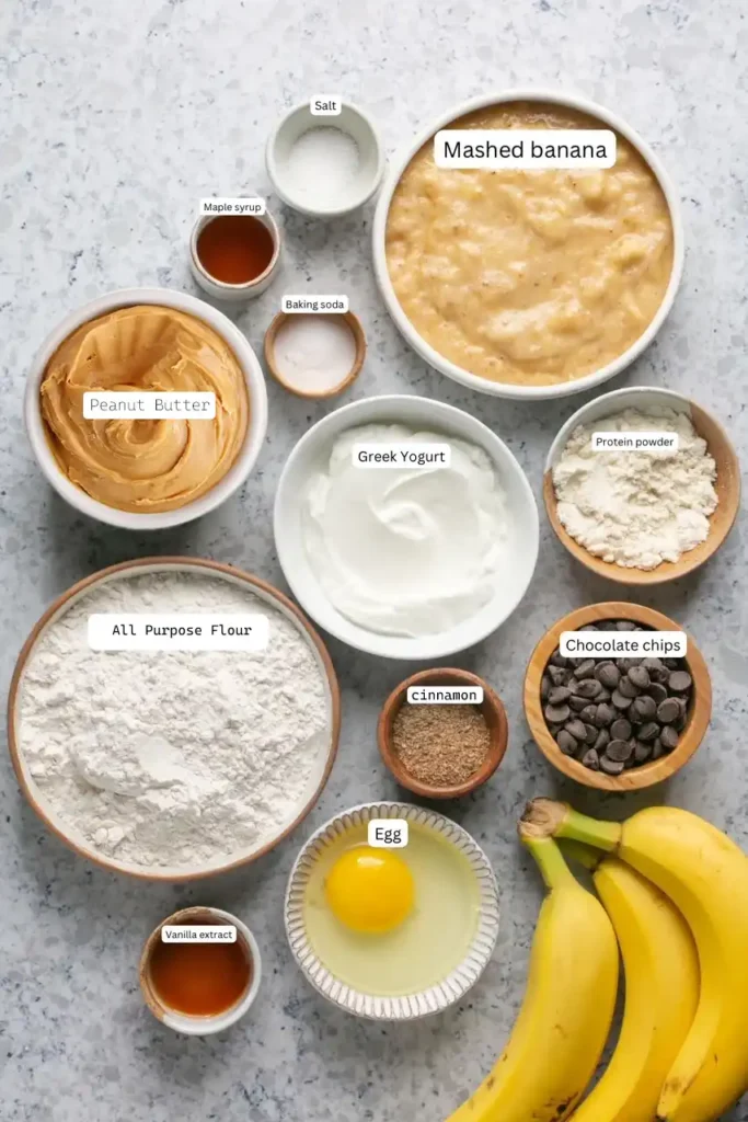 Protein Banana Muffin Ingredients