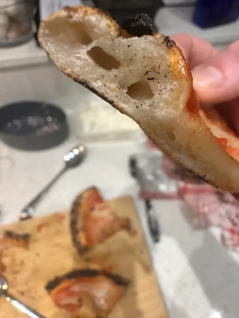 Soggy pizza dough