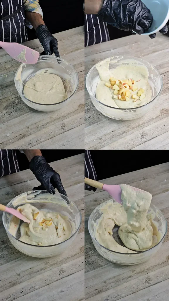 Apple Pancake Making process